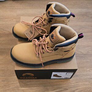 Brahma womens tan safety work boots